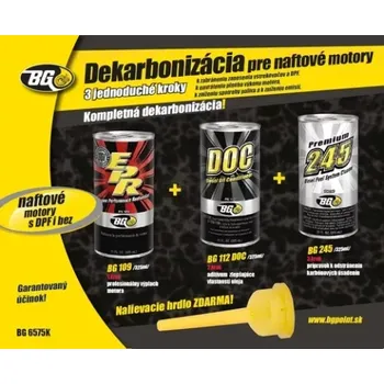 Provozní kapalina BG Products BG KIT 6575 KIT KOMPLETNÍ DEKARBONIZACE – diesel
