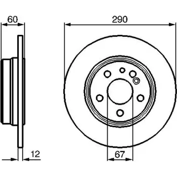 Brzdový kotouč BOSCH Brzdový kotouč plný Ø290mm 0 986 478 607