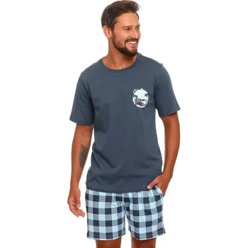 Pánské pyžamo Doctor Nap PMB.4416 barva:tmavě modrá 2XL