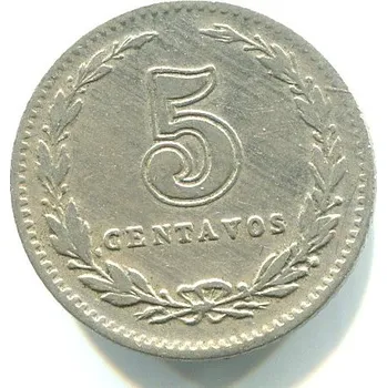 Sběratelství ARGENTINA. 5 centavos 1929.