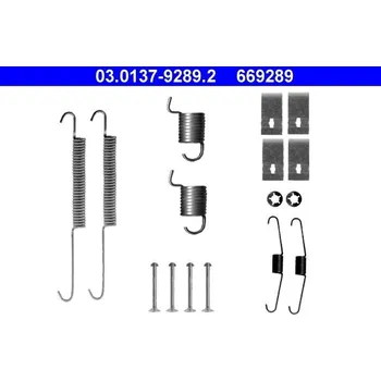 Brzdový systém Sada příslušenství, brzdové čelisti ATE 03.0137-9289.2