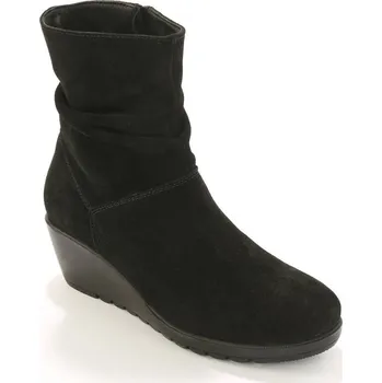 Dámská zimní obuv Kotníkové boty na klínovém podpatku černá 37