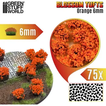Green Stuff World Blossom Tufts- 6mm - Orange Flowers (Green Stuff World)