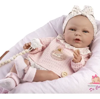 Panenka Muñecas De Cuna Reborn realistické miminko s měkkým tělem 45cm De Cuna - Nala Žena 45 cm