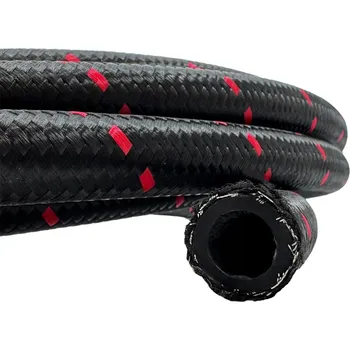 RACES Performance černá nylonová opletená palivová hadice - AN8