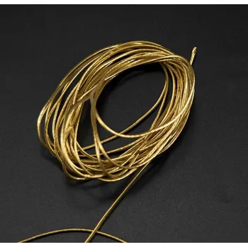 Klobouková kulatá pruženka - zlatá lurexová hladká - průměr 0,12 cm
