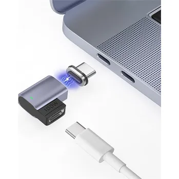 Datový kabel Datová a nabíjecí přepojka / adaptér USB-C - pro Apple iPhone / MacBook - magnetická - lomená - šedá