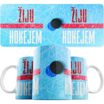 Hrnek Žiju hokejem - Růžová