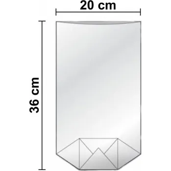 Sáček na potraviny Tatrafánový sáček s křížovým dnem - 200 x 360 mm