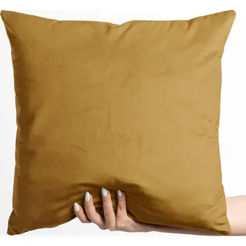 Povlak na polštářek Sametový povlak na polštář Velvet Premium SVP-009 Hořčicový 50 x 60 cm