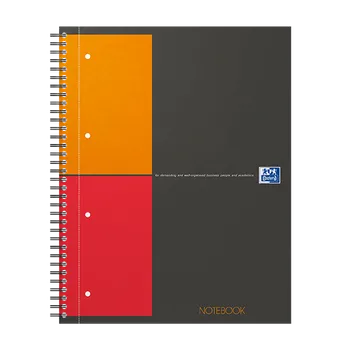 Blok spirálový Oxford International Notebook A4+, 80 listů, čtverečkovaný
