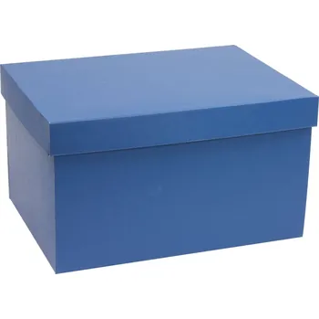 Dárková krabice s víkem 350x250x200/40 mm, modrá
