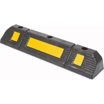 parkovací zábrana Černo-žlutý gumový parkovací doraz - délka 60 cm, šířka 12 cm, výška 10 cm