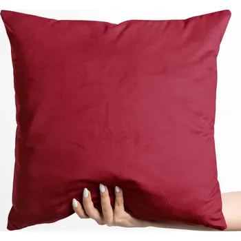Povlak na dekorativní polštářek Sametový povlak na polštář Velvet Premium SVP-007 Malinově červený 40 x 40 cm