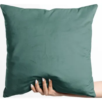 Povlak na polštářek Sametový povlak na polštář Velvet Premium SVP-022 Ledově zelená 40 x 40 cm