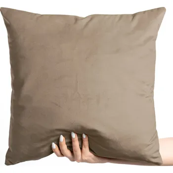 Povlak na dekorativní polštářek Sametový povlak na polštář Velvet Premium SVP-034 Kávově hnědý 40 x 60 cm