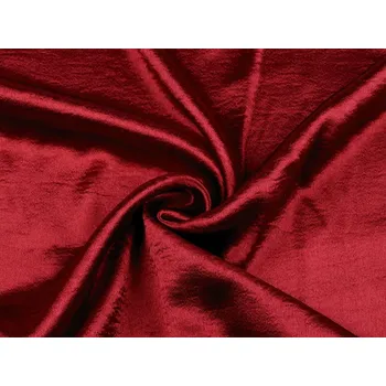 Satén s mačkaným efektem METRÁŽ - 7 bordó sv.