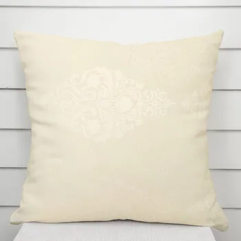 Povlak na polštářek Dekorační povlak na polštář TF-104 Světle vanilkový zámecký vzor 40 x 40 cm