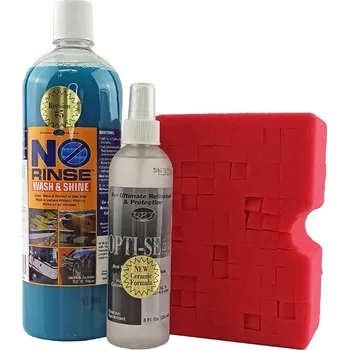 Velká sada pro mytí bez oplachu (No Rinse 946ml, Opti-Seal 236ml, Big Red Sponge)