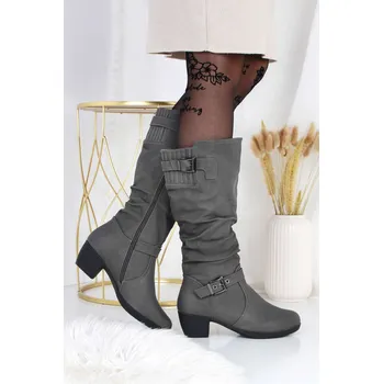 Dámské kozačky Xisuxin A633-2G šedé Velikost: 40