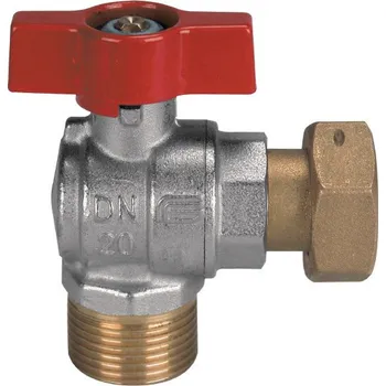 Vodovodní kohout Kulový kohout plnoprůtokový rohový s vodoměrým šroubením 3/4"x3/4"