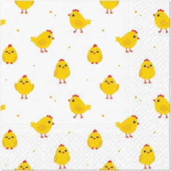 Papírový kapesník Ubrousky 20ks Cute chicken 33x33 cm 105 gram