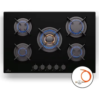 Varná deska Klarstein Goldflame 75cm Plynová varná deska 5 hořáků Černá (10045626)