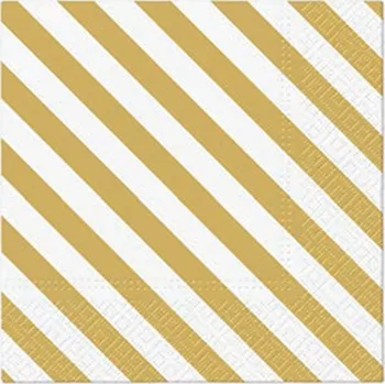 Papírový kapesník Ubrousky 20ks Gold lines 33x33 cm 105 gram