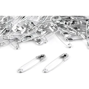 Spínací špendlíky délka 22mm sypané 1000 ks - 1 stříbrná