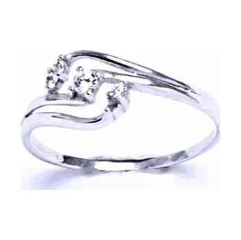Prsten Stříbrný prsten čiré zirkony - VR203 (Stříbrný prsten se zirkony)
