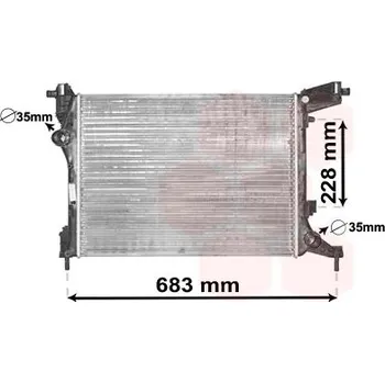 Chladič motoru Chladič, chlazení motoru VAN WEZEL 17002413