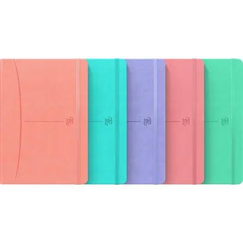 Sešit Zápisník Oxford Signature A5, 80 listů, čtvereček, mix pastelových barev