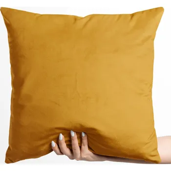 Povlak na polštářek Sametový povlak na polštář Velvet Premium SVP-037 Zlatavě oranžový 40 x 40 cm