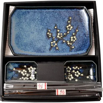 Set na sushi japonský modrý s motivem