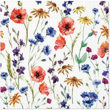 Papírový ubrousek Ubrousky 20ks, Field of Flowers 33x33 cm 105 gram