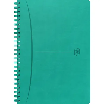 Sešit Blok spirálový Oxford Signature A5, 80 listů, čtvereček, zelený