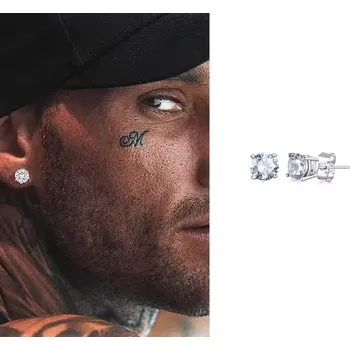 Náušnice B-TOP Minimalistické zirkonové náušnice z nerezové oceli Single