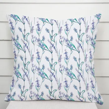 Povlak na polštářek Dekorační povlak na polštář TF-088 Levandule na bílém 50 x 50 cm