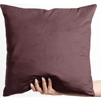 Povlak na polštářek Sametový povlak na polštář Velvet Premium SVP-019 Hnědofialový 50 x 60 cm