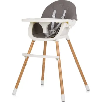 Dětsný nábytek CHIPOLINO Jídelní židlička Rio 2v1 Graphite