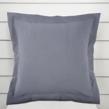 Povlak na polštářek Bavlněný saténový povlak na polštář s lemem ST-003 Modrošedý 50 x 60 cm
