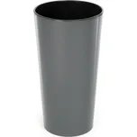 Plastový květináč Lilia 250 mm, antracit, lesk