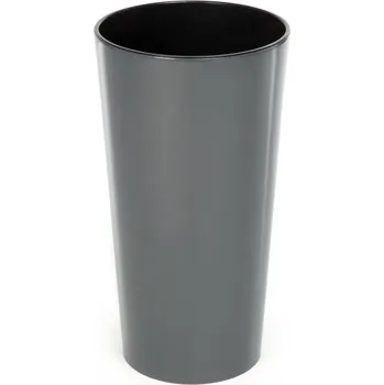 Květináč Plastový květináč Lilia 465 mm, antracit, lesk