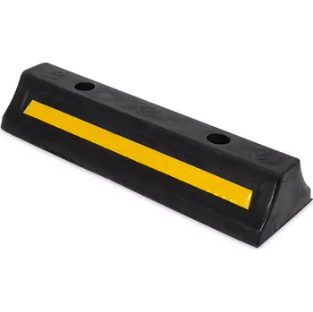 parkovací zábrana Černo-žlutý gumový parkovací doraz - délka 47 cm, šířka 15 cm, výška 9 cm