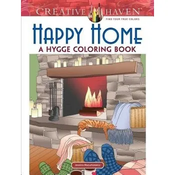 Cizojazyčná kniha Creative Haven Happy Home: A Hygge Coloring Book - Mazurkiewicz, Jessica