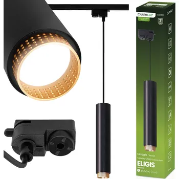 Svítidlo Závěsná stropní Zwis 29cm Reflektor GU10 LED ELIGIS Černý LUMILED