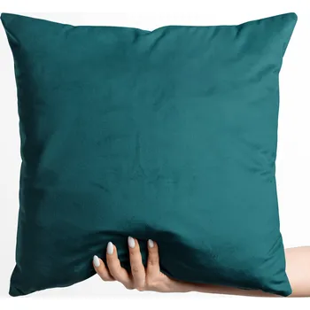 Povlak na dekorativní polštářek Sametový povlak na polštář Velvet Premium SVP-025 Petrolejový 30 x 50 cm