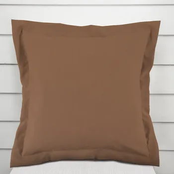 Povlak na polštářek Bavlněný saténový povlak na polštář s lemem ST-013 Světle hnědý 50 x 60 cm