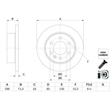 Brzdový kotouč BOSCH Brzdový kotouč - lakovaný 0 986 479 H06
