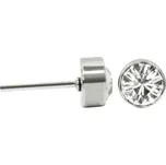 Levien Třpytivé ocelové náušnice pecky Chaton Crystal + 2 měsíce na vrácení zboží